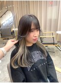 丸型/卵型/ホワイトグレージュ/ミニウルフ/チェリーブラウン