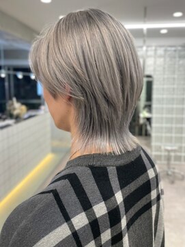 サンクマーケット 渋谷(cinq MARKET) 渋谷メンズブリーチカラーミルクティーベージュセンターパート