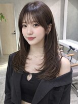 ナナローネス 渋谷(nana loness)&nbsp;レイヤーカット 韓国風スタイル まろやかベージュ くびれヘア