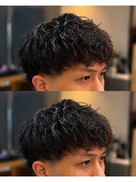 ゼロスバーバー(0's BARBER SHOP) 束感無造作ツイストスパイラルパーマ人気流行立体感メンズ