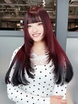 アルバム 渋谷パルコ(ALBUM)&nbsp;ボルドー×ブラックルーツカラーレイヤーロング_F31473