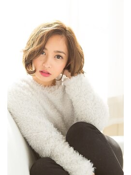 ヘアーズ ロッソ テラス(hair's ROSSO TERRACE) [鶴見]大人かわいいセンターパート無造作 ミディ☆#30代40代50代