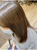 髪質改善　トリートメント　×　アッシュブラウン