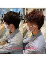 ヘアークラフト アニー 南郷18丁目店(HAIR CRAFT Annie)&nbsp;オレンジ色のハイライト