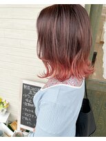 ヘアーガーデン シュシュ(hair garden chou chou)&nbsp;韓国風ベリーピンクグラデーション