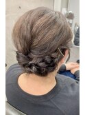  20代30代40代♪お呼ばれ大人かわいい編み込み風アレンジ