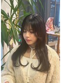 顔まわりレイヤーグレージュカラー