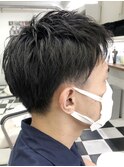 MEN'S HAIR  センターパート　ツイストスパイラル　コンマヘア