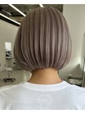 保存必須【海外風ハイトーンボブ】グレージュカラー