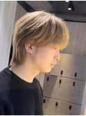 ミニウルフミルクティーベージュブランドヘアアッシュブラウン