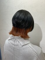 アジールヘア 池袋東口店(agir hair)&nbsp;ブリーチ1回~ウルフカット×襟足インナーオレンジ池袋東口
