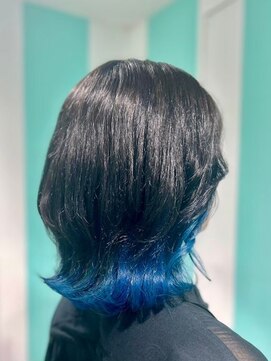マティーナ ヘアー 池袋(Matina hair) 【ウルフ×インナーカラー×ブルー】池袋美容室