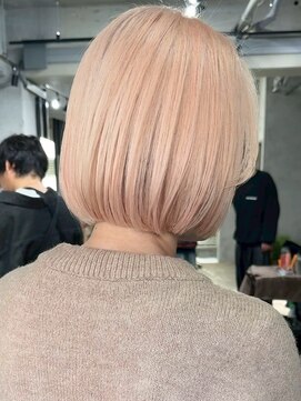 アポロ 横浜駅店(apollo) xカラー/ホワイトグレージュ/レイヤーカット/チェリーブラウン