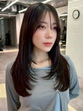 ベイルーム(BAYROOM by HONEY omotesando) レイヤーカット　ダークグレージュ　小顔カット　髪質改善3