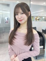 アルバム 渋谷パルコ(ALBUM) ロングおくれ毛顔周りレイヤー韓国ヘア_F50065