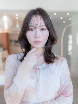 イオ 本厚木(io) 20代30代ミディアム顔周りレイヤーカット髪質改善トリートメント