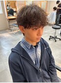 千葉駅MEN’S/波巻きツイストスパイラル/刈り上げセンターパート