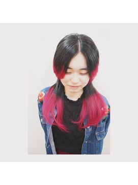 髪といろいろ ピンクっぽい赤♪~shift color~