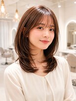 クレビア 名古屋(CreBiA)&nbsp;透明感ブラウン/顔まわりカット/レイヤーカット