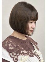 ボンド(hair salon bonD)&nbsp;シルキーチョコレートベージュ×ワンレンボブ