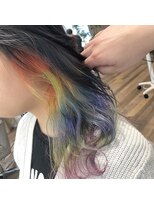 メレットバイホーム(Meret by Home)&nbsp;インナーレインボーカラー×ウェーブ巻き/30代40代50代