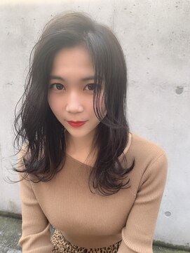 エムスラッシュ みなとみらい馬車道店(M SLASH) M.SLASH馬車道/かき上げ/濡れ髪ウエーブパーマ/ニュアンスカラー