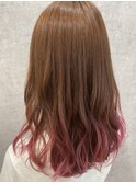 グラデーションカラー☆サーモンピンク