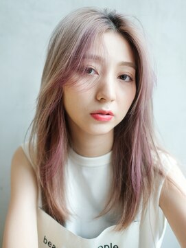 アルバム 銀座(ALBUM GINZA) ストレートロング_ココアブラウンフリンジウェーブ_57658