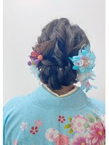 グランルッソ 岡山駅前(GRAN LUSSO)&nbsp;和装ヘア☆前撮り☆ゆるふわアレンジ