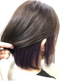 パープルアッシュインナーカラー