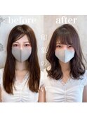 20代30代大人かわいいセミロングヘア★ブランジュ