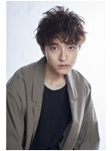 40代コンマヘアビジネスかき上げツイストパーマショートレイヤー