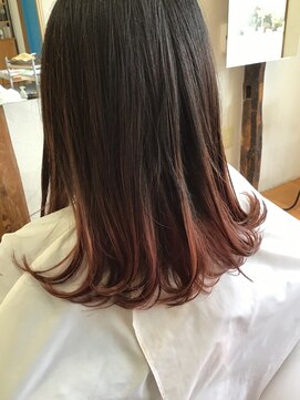 オルネ orner グレイカラー×裾カラー