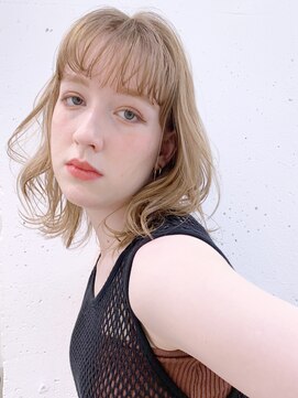 アルバム 新宿(ALBUM SHINJUKU) ラフウェーブ_ショコラベージュボブルフベビーバング_38646