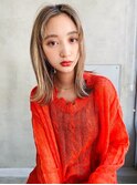 【kate 大宮】ブロンドヘア×切りっぱなしミディ