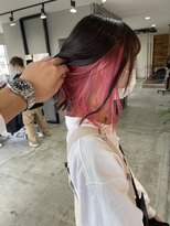 ヘアデザイン ゴドバン(Hair Design Gdobant)&nbsp;#インナーカラー#イヤリングカラー#切りっぱなし