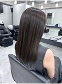 斜めバング/グレージュカラー/デザインカラー/眉毛/銀座/東銀座