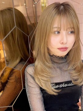 ルームバイシー 新宿(Loom. by Sea) 韓国風前髪×レイヤーカット【髪質改善/新宿/レイヤーカット】