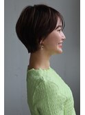 夏の大人のカラーリングは、キュートなチェリーブラウン