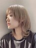 【ミディアム】ブリーチonカラー＆カット＆1stepＴｒ￥16000