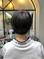 ロンドエニカ 大宮(Lond enika)&nbsp;黒髪ボブルフネビージュ小顔ワンレンスペインカール大宮