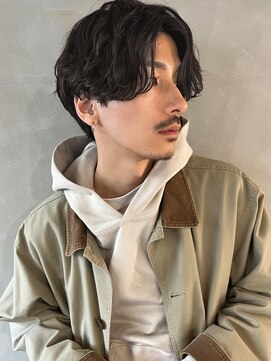 パーク(PARK) 【PARK】メンズセンターパート×ニュアンスパーマ