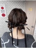 ツインヘア ボブアレンジ 参列ヘア イベントヘア 推し活ヘア