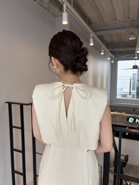 ヌープヘアーアイス(NUUP.hair ici) 20代30代◎結婚式アッシュカラーこなれ大人まとめ髪シニヨン