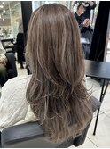 ＊白髪ぼかしハイライトカラーミルクティーグレージュカラー