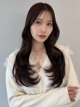 ソラ 広尾店(SORA) ロングレイヤー/ピンクブラウン/顔周りレイヤー