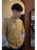 エディ(Edy) メンズマッシュスペインカール波巻きパーマ刈り上げ眉毛カット