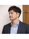 大人メンズツーブロックナチュラルパーマ　20代 30代 40代 50代 