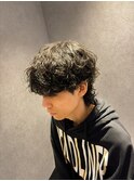 メンズウルフ×波巻きシャドウパーマ