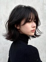 エイチ ウルフカット 大阪梅田(811)&nbsp;ハイライトショートレイヤーミルクティーグレージュミニボブ